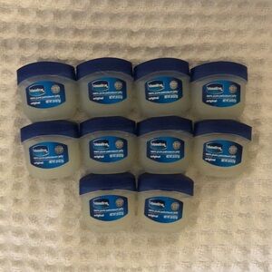 Vaseline Original 10-Mini 100% pure petroleum jelly 10x25oz 7g / New Never Used